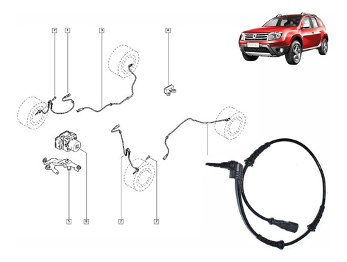 Sensor Abs Delantero Renault Duster Asam