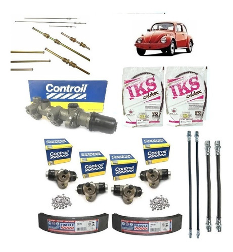 Kit Freio Completo Fusca 1300 1500 1600 Até 1983