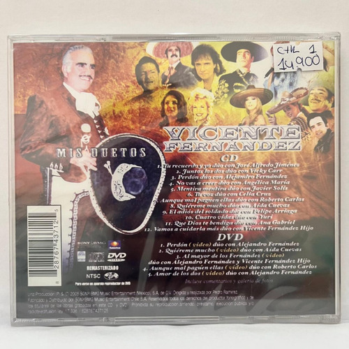 Vicente Fernandez Mis Duetos Cd Dvd Nuevo Musicovinyl