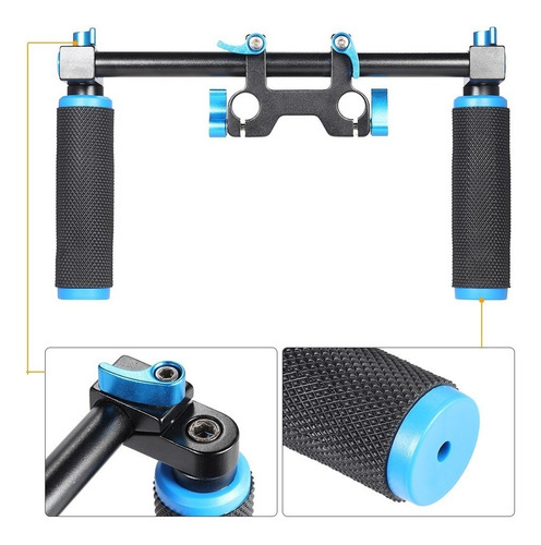 Video Dual Handle Grip P/dlsr Rig Support System Soporte