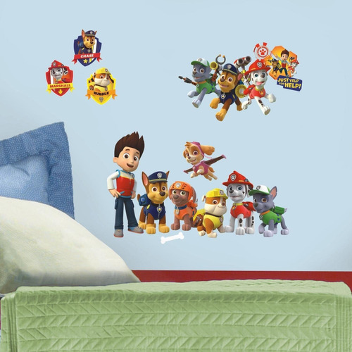 Roommates Paw Patrol - Adhesivos Para Pared Diseño De Patr