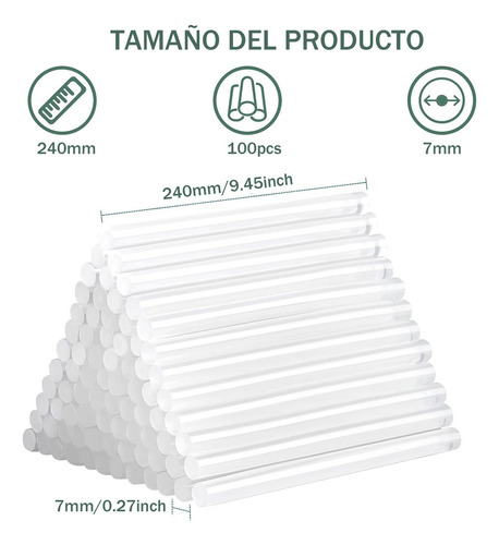 56165 Mayoreo 7x240mm 100pcs Hot Melt Sticks 1kg