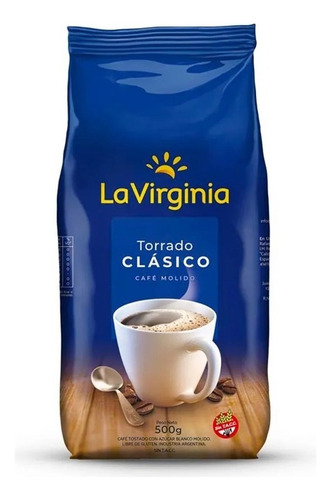 Cafe La Virginia Torrado Clasico Molido X500g Sin Tacc