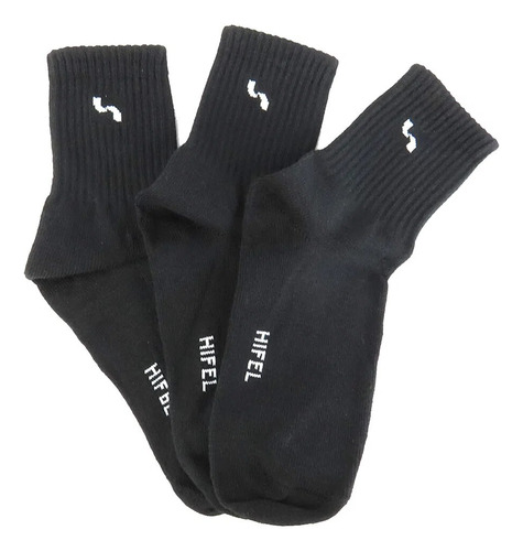 Pack De Medias X3 Niño Hifel Crew Negro On Sports