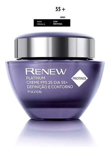 Renew Platinum Dia Avon Creme Facial Anti Rugas 55 Anos +