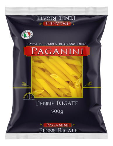 Macarrão de Sêmola Grano Duro Penne Rigate Paganini Pacote 500g