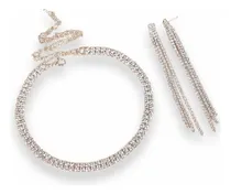 Comprar Chocker Y Aros De Strass \u002F Combo Aros Y Collar De Fiesta