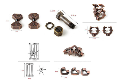 5 Tipos / Juego Retro 3d Lock Juguetes Rompecabezas Estilo 1