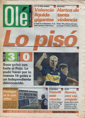 Revista Diario Olé - 3 De Febrero De 1998 - Boca Juniors