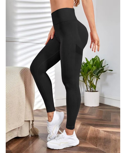 Calza Deportiva Mujer Doble Push Up Fitness Leggings