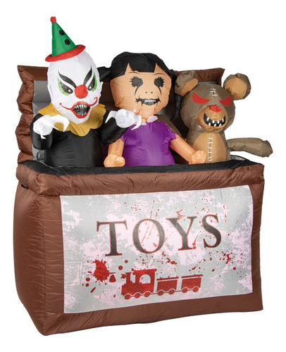 Inflable Caja De Juguetes Diabólicos Halloween Decorativos