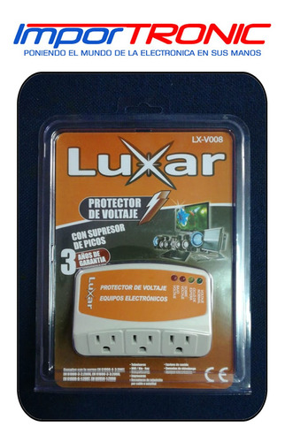 Protector De Voltaje De Equipos Electronicos Luxar Lx-v008