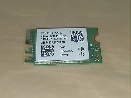 Tarjeta Wlan M.2 Atheros Qcnfa435 Ac Ngff 01ax709 00jt477