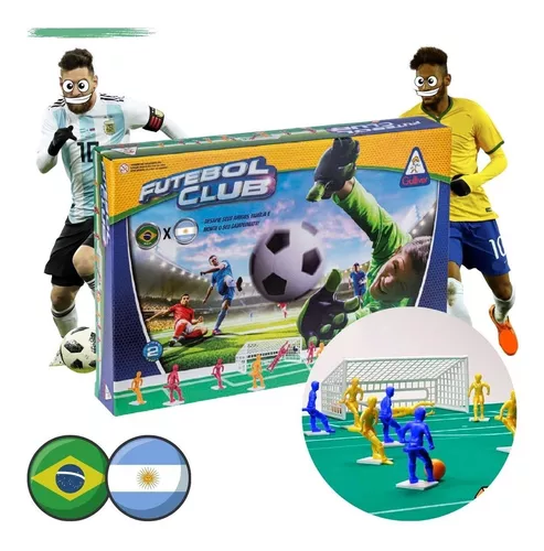 Jogo Futebol Botão Club Brasil x Argentina Original Gulliver Bolão