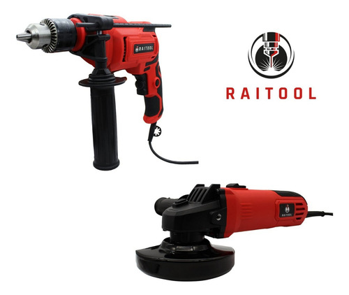 Kit Taladro Esmeriladora Alta Potencia Raitool Rt-0102