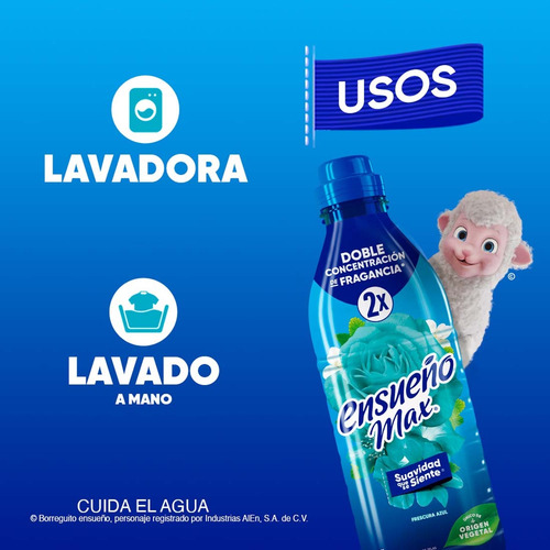 Ensueño Suavizante De Telas Max Frescura Azul 850ml