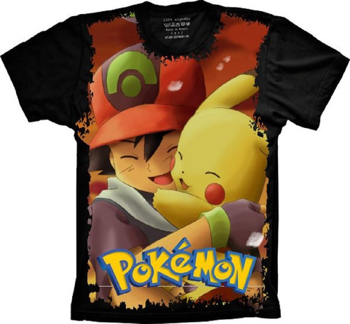 Camisa, Camiseta Pikachu Ash Customizada Linda Premium Top