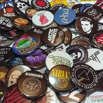 Comprar 10 Bottons 4,5 Rock & Roll Botons Button Pins Broches