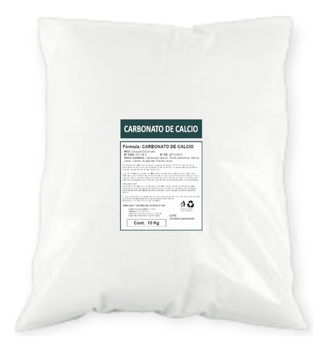 Carbonato De Calcio 10kg Grado Alimenticio Pasta Cosmético
