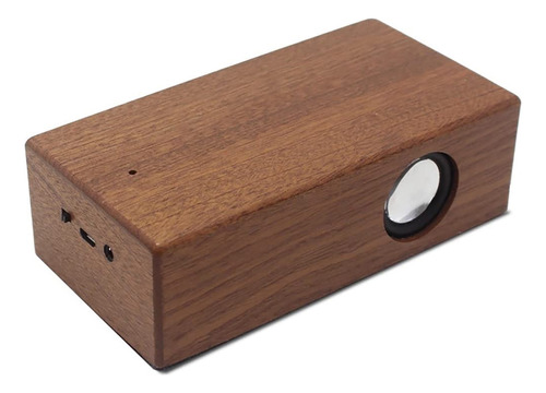 Ledholyt Altavoz Induccion Portatil Estereo Madera Retro Usb