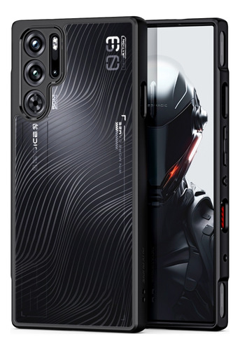 Funda De Teléfono Negra De La Serie Aimo Para Zte Nubia Red