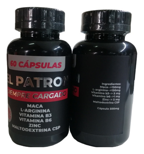 Maca El Patron X2 Frascosup. Alimenticio Energia Potenciador