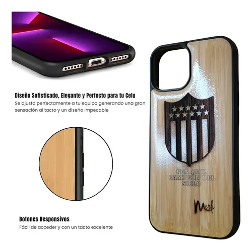 Carcasa Funda Bamboo Personalizable Grabada Para Iphone 13 Marrón Claro