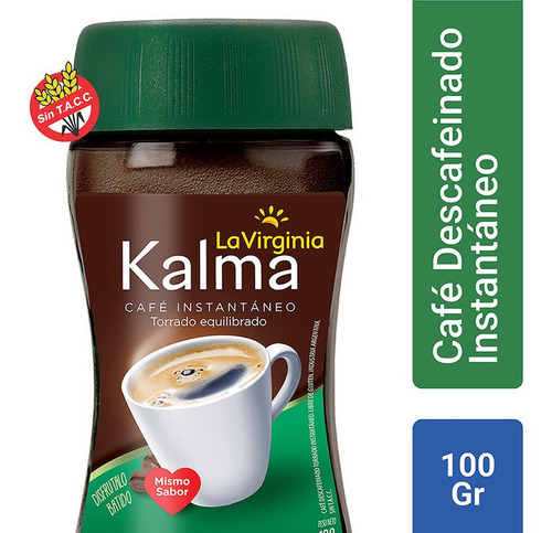 Kalma Cafe Descafeinado Instantaneo Torrado Equilibrado 100g