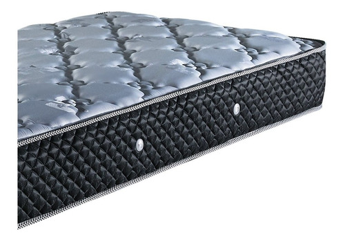 Colchón 1 plaza de resortes Cannon Resortes Doral gris y negro - 80cm x 190cm x 27cm