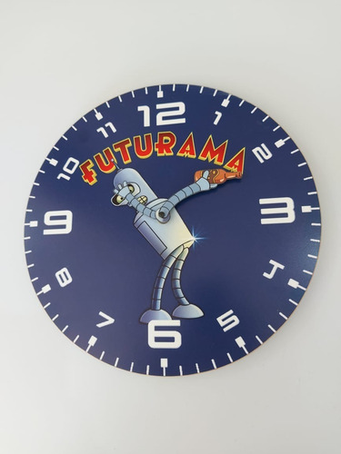Relógio De Parede Futurama Simpsons Marrom