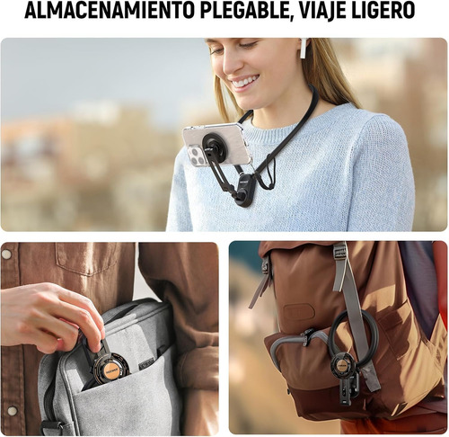Neewer Soporte De Cuello Magnético Para Cámara Gopro Celular