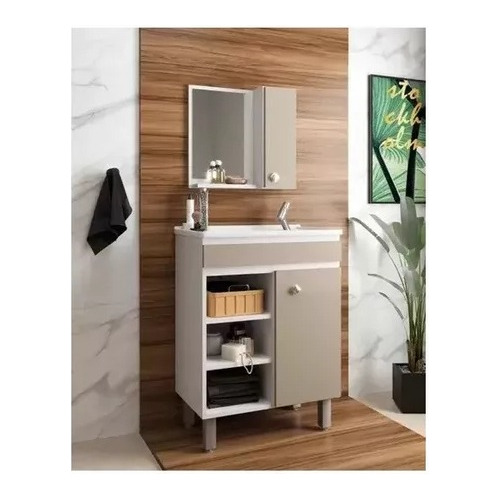 Mueble Para Baño Con Pileta Y Espejo - Botiquin - Conjunto