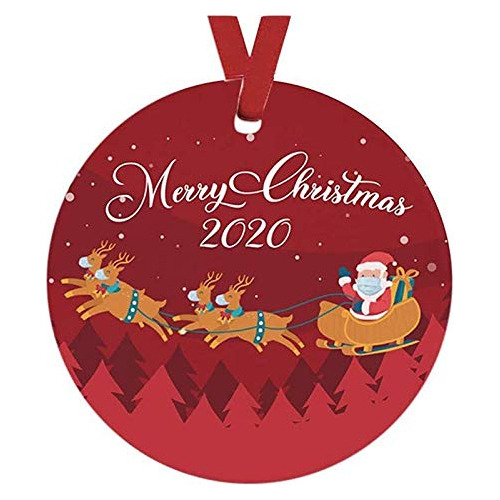 Meall 2020 Adorno Navidad Arbol Papa Noel Rojo1