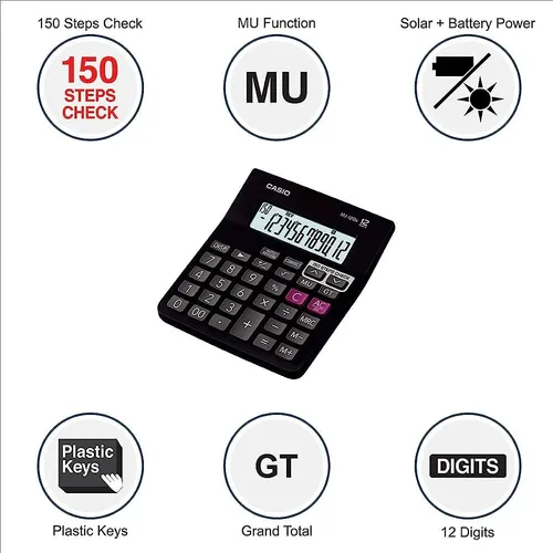 Calculadora De Escritorio Casio Mj 12d Con Verificaci n 150p