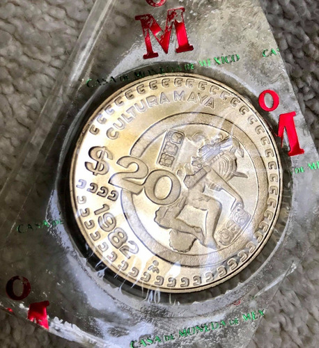 Moneda $20 Mexico 1982 Espejo Proof Mexico No Confundir !!