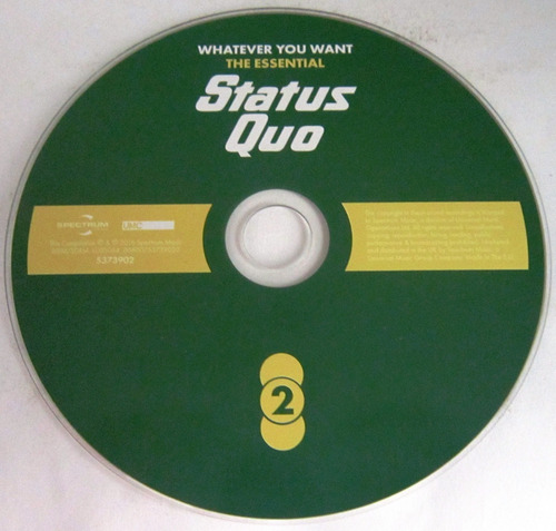 Status Quo - Whatever You Want The Essential Import Eu 3 Cd (Usado)