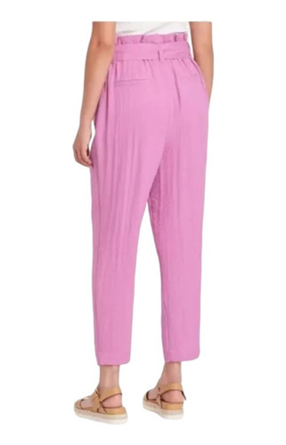 Pantalon Paper Bag Tiro Alto Con Cinta Mujer Talla Extra Xxl