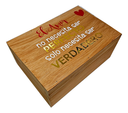 Caja De Madera Obsequio Taza Bombones Libreta Para Mamá