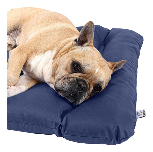Cama Perro Pet2go® Portátil Viaje - Enrollable 90x65cm Color Azul Marino