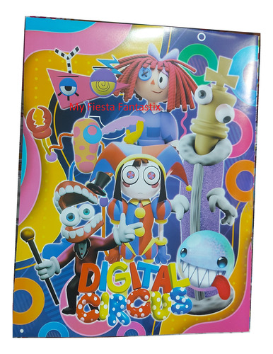 Circo Pomni Jax Digital Raga Paq 50 Libros Iluminar Colorear