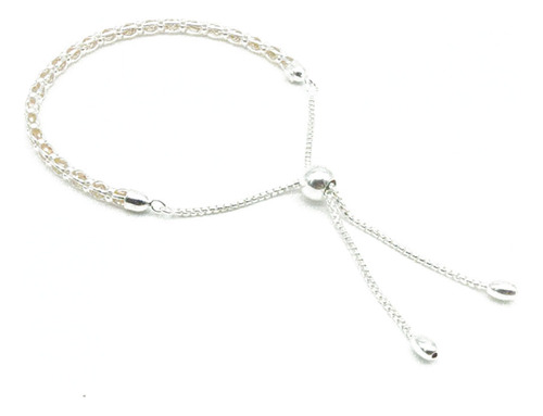 Pulsera Carmín Isabel Ambar De Plata 925 Ss