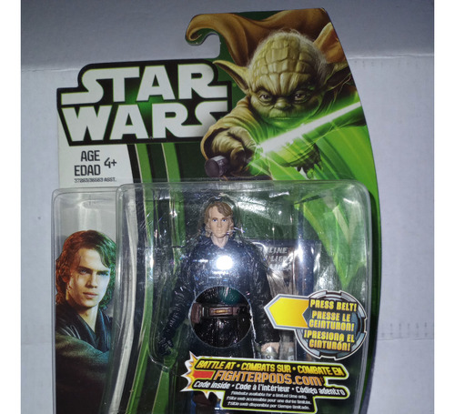 Star Wars Movie Heroes Anakin Skywalker Mh02 Luz Carton Yoda (Usado)