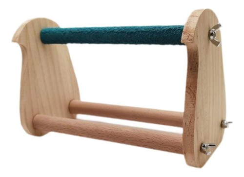 Rack De Loros De Madera Postes De Pájaros Madera Y Verde