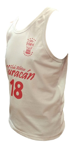 Imagen 5 de 6 de Musculosa De Huracán Gm Algodón Blanca