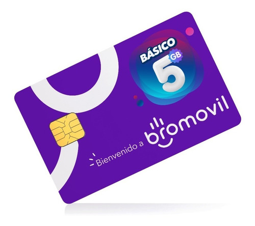 Simcard Bromovil + Plan Básico + 5gb + 30 Días 