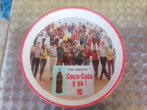 Charola Antigua Cocacola 1977 Colección Jóvenes Coca Vintage