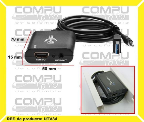 Conversor Activo Usb A Hd Pc Y Mac Ref: Utv34 Computoys Sas