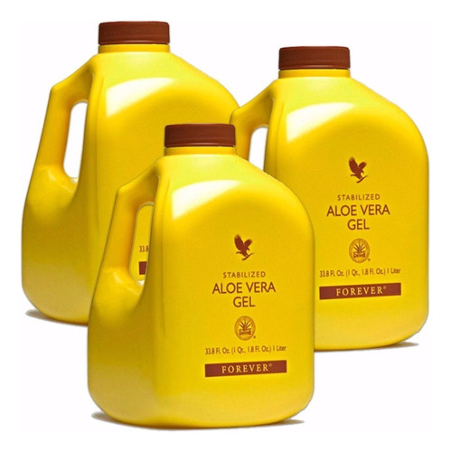 Kit Detox 3 Aloe Vera Gel Forever Suco Natural Babosa