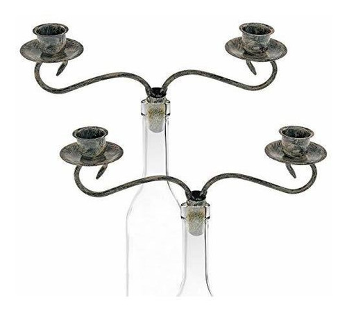 Southern Homewares Candelabro 2 Velas Para Botella De Vino, 