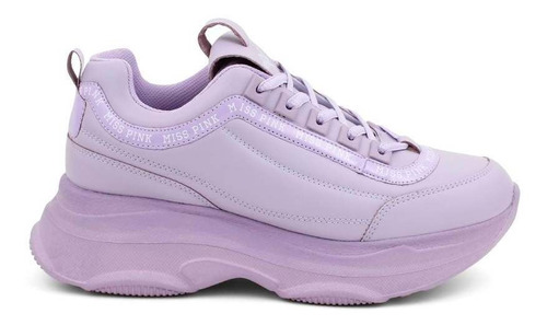 Tenis Color Lila Para Mujer Chunky Tipo Piel Vazza